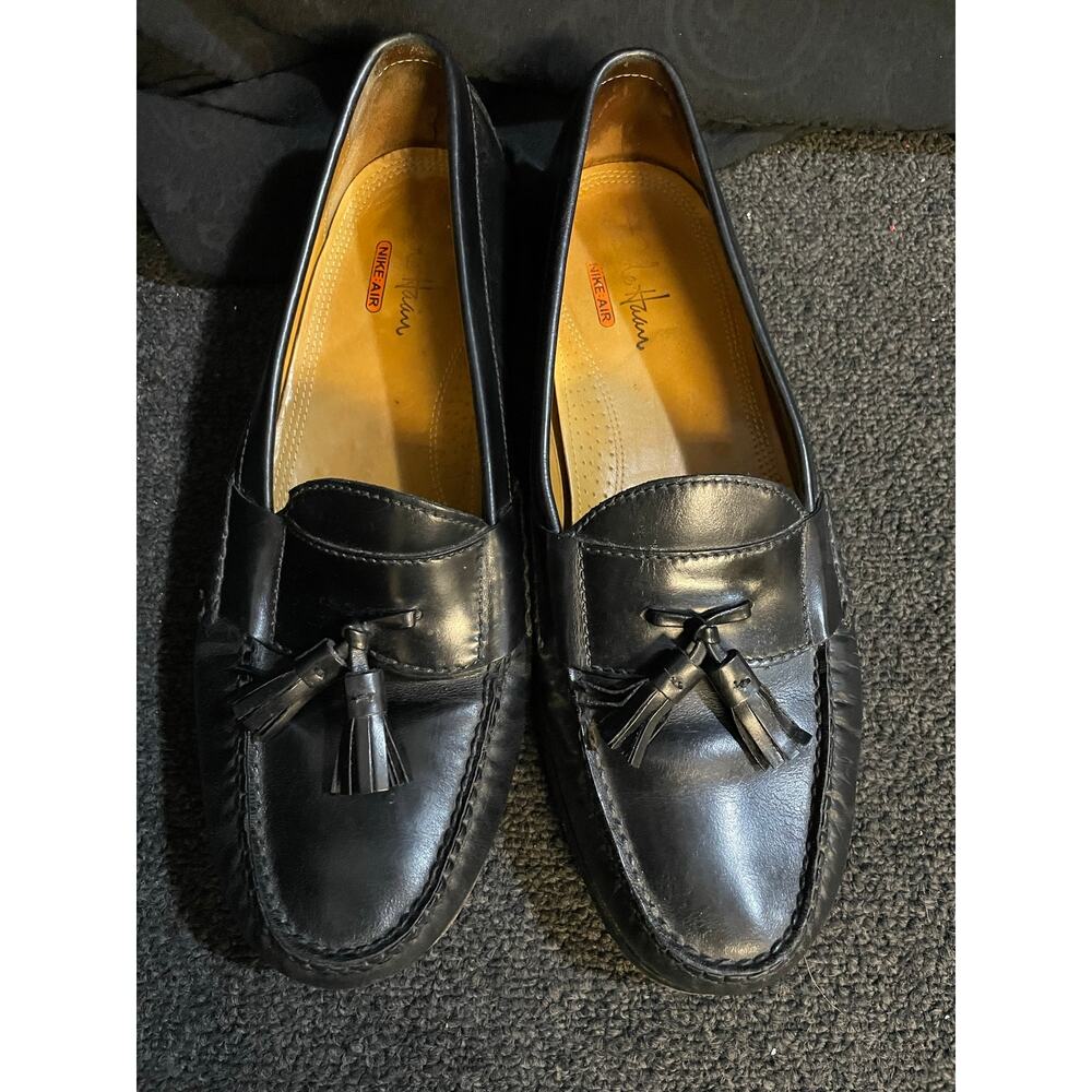 Cole Haan Black Leather Tassel Loafers Nike Air Slip On Men’s 10.5 M